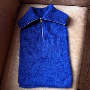 COS open side brushed mohair wool Dickey vest layering half zip winter warm NWT